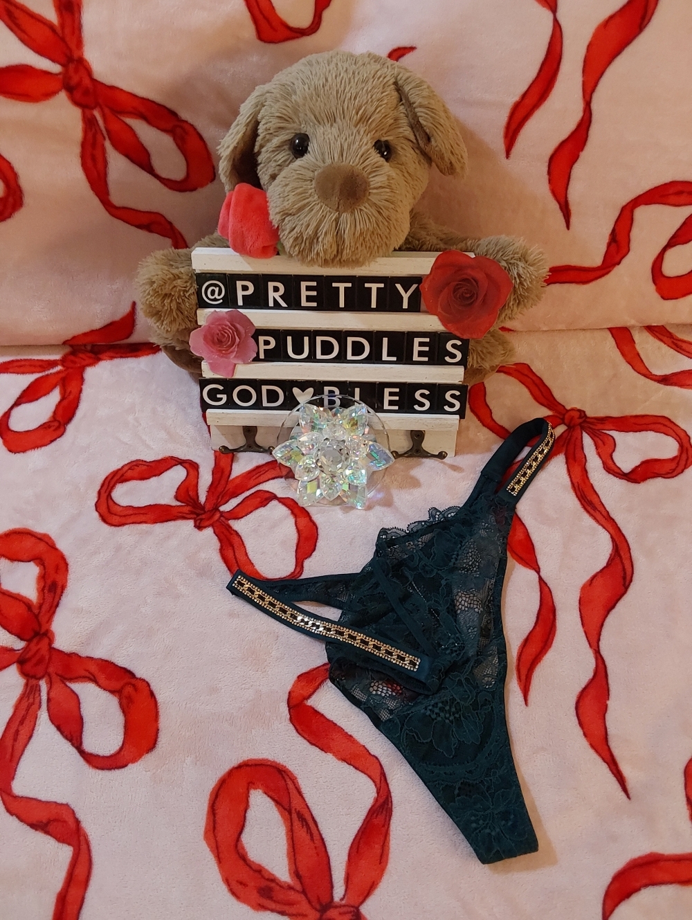 💚 XXL VS Very Sexy Shine Chain Strap Lace Thong Panty 💚 - Picture 2 of 15